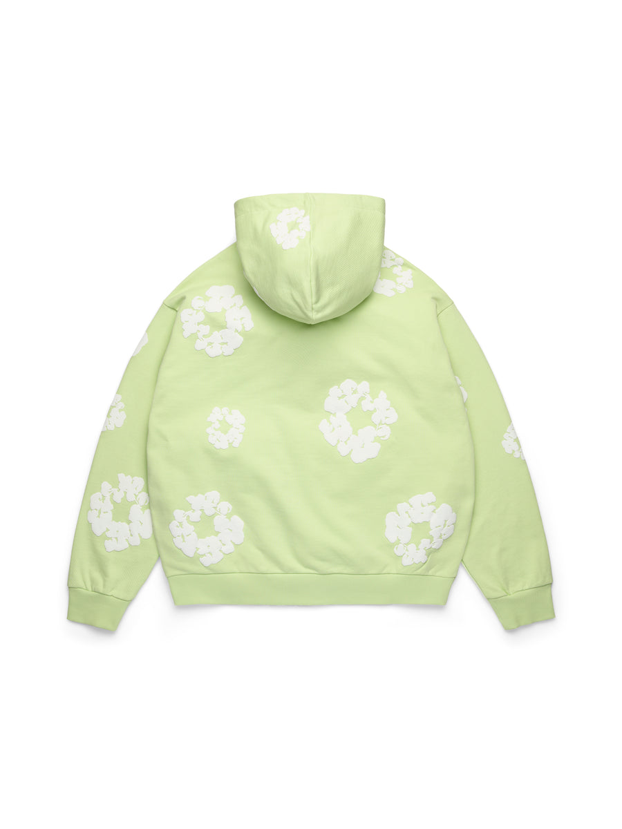 Cotton Wreath Zip Hoodie Mint – DENIM TEARS