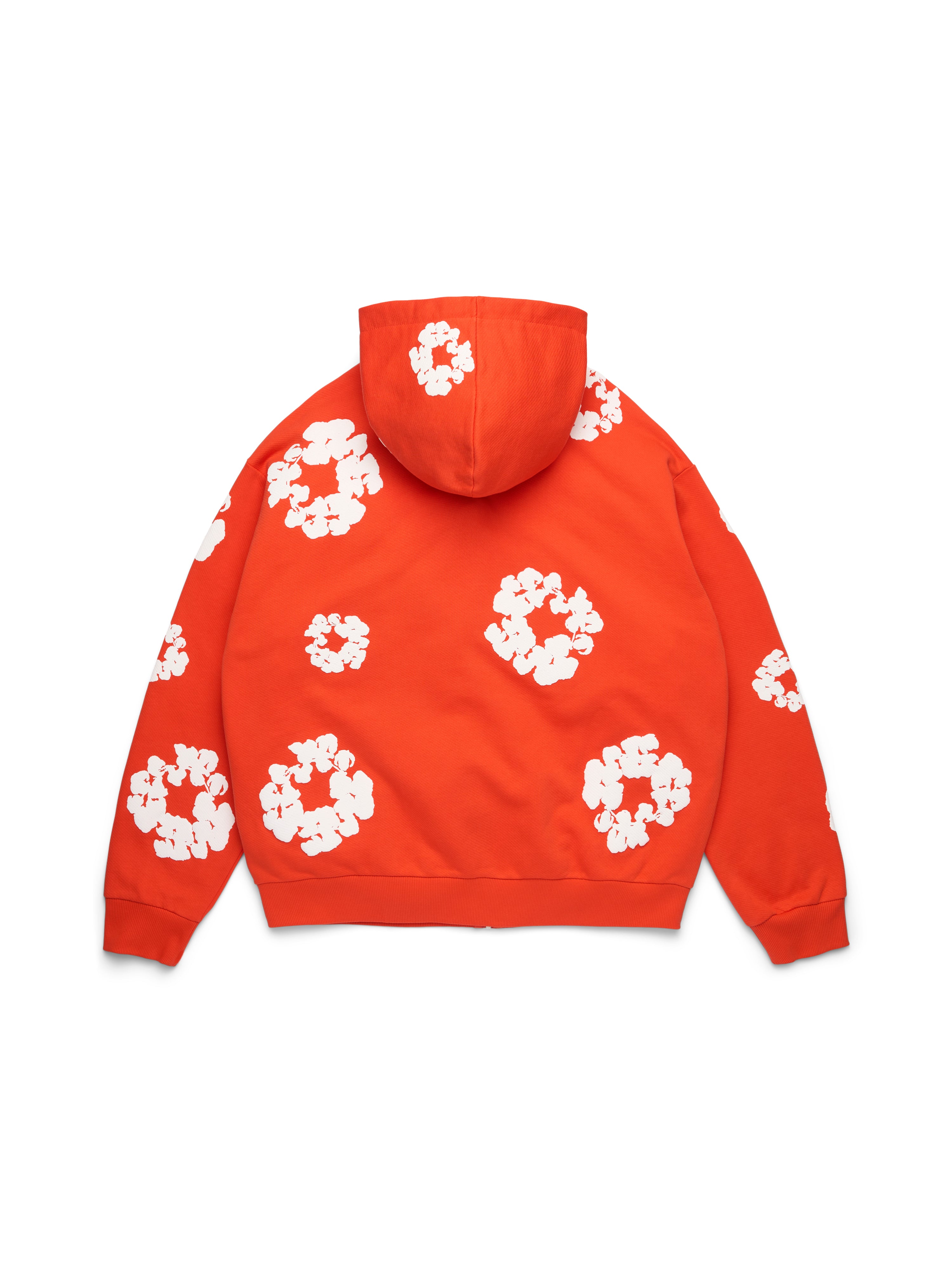 Cotton Wreath Zip Hoodie Dark Orange – DENIM TEARS