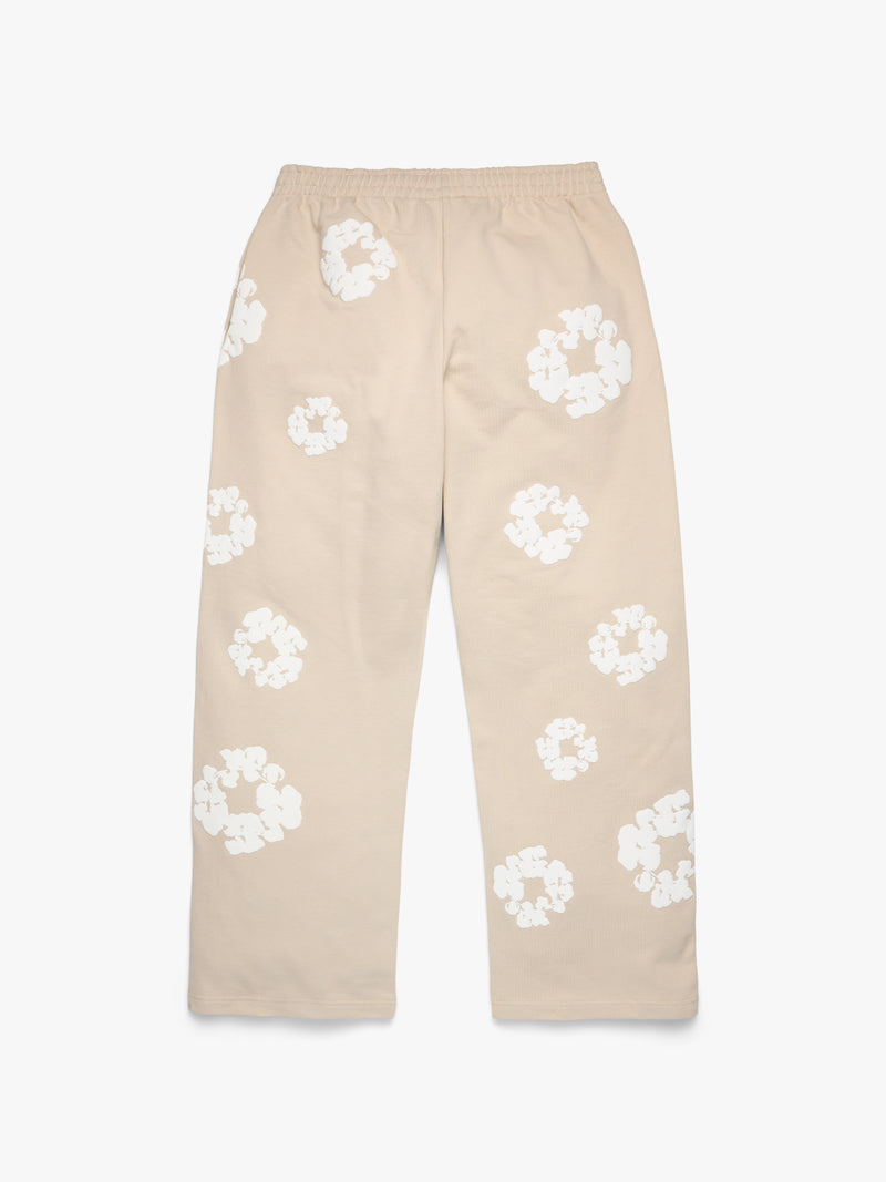 Cotton Wreath Baggy Sweatpants Cream