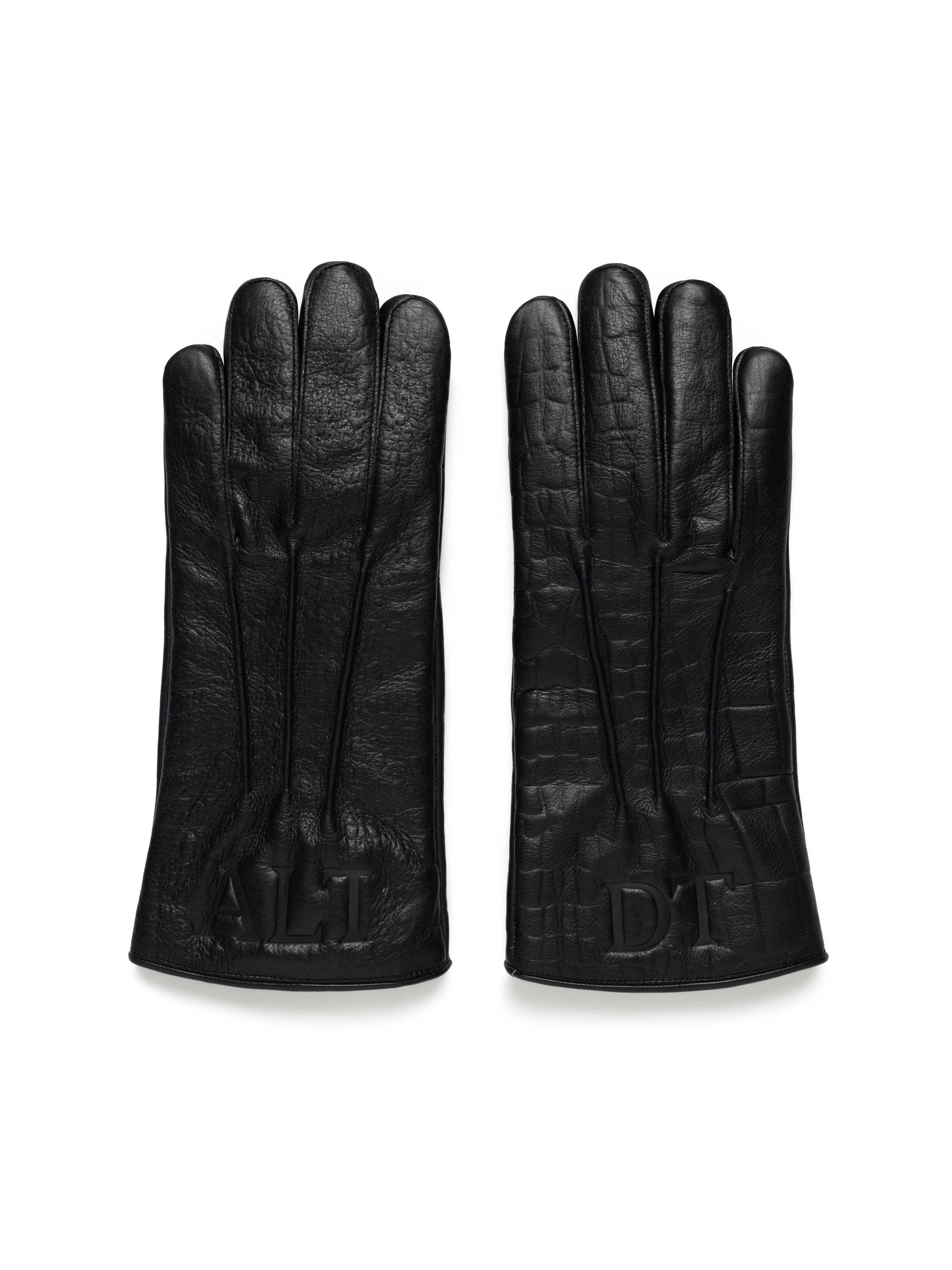 GMGK367○world of lether / ワールドオブレザー 本革 André Leon Talley Croc Embossed Leather Gloves – DENIM TEARS