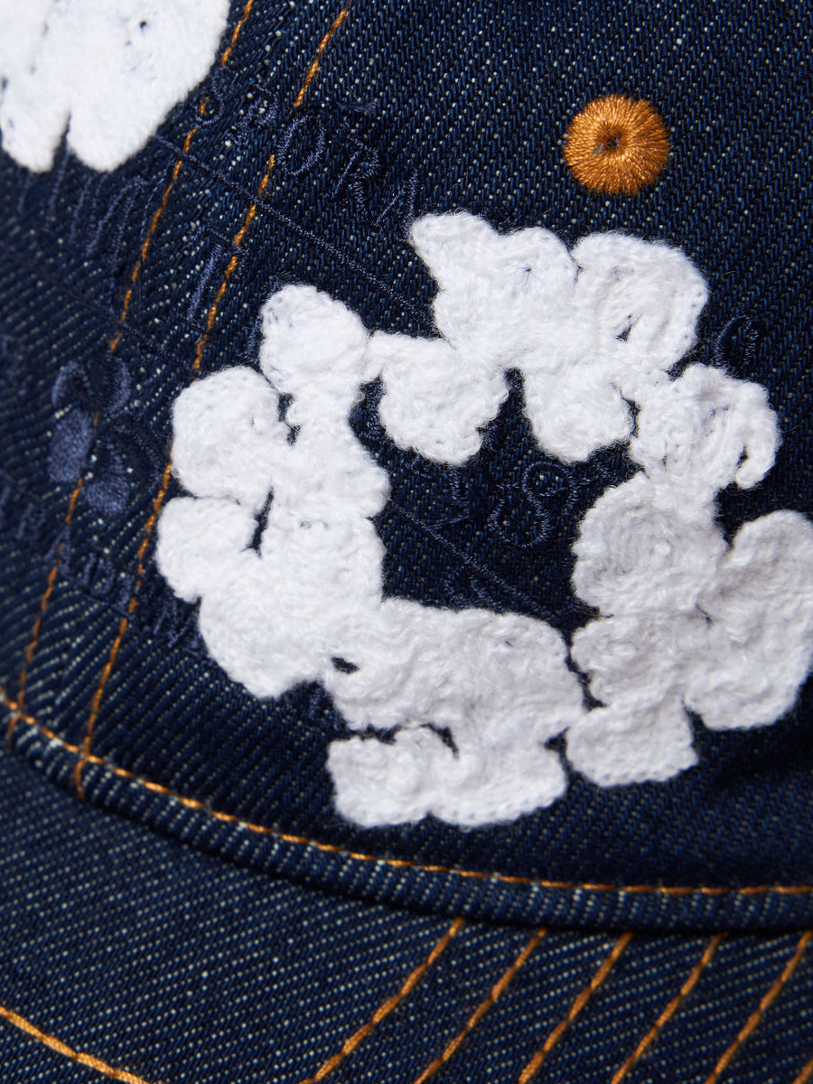 Denim Cotton Wreath Cap Washed Indigo – DENIM TEARS