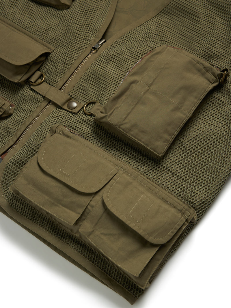 Stüssy Tears Fishing Vest Green