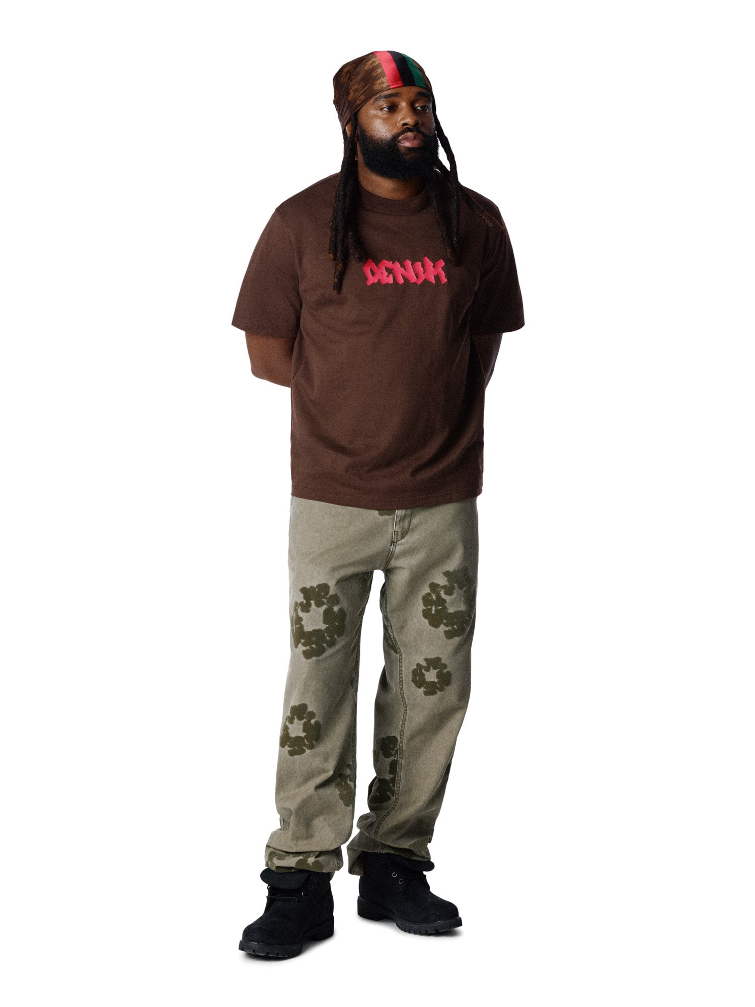 Handstyle Tee Brown – DENIM TEARS