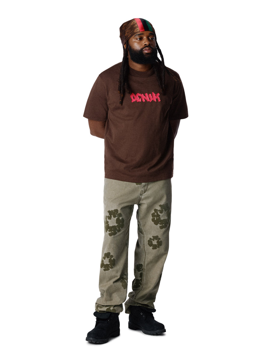 Handstyle Tee Brown – DENIM TEARS