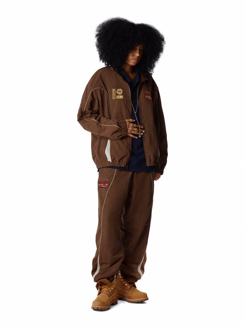 Diaspora Flag Track Jacket Brown