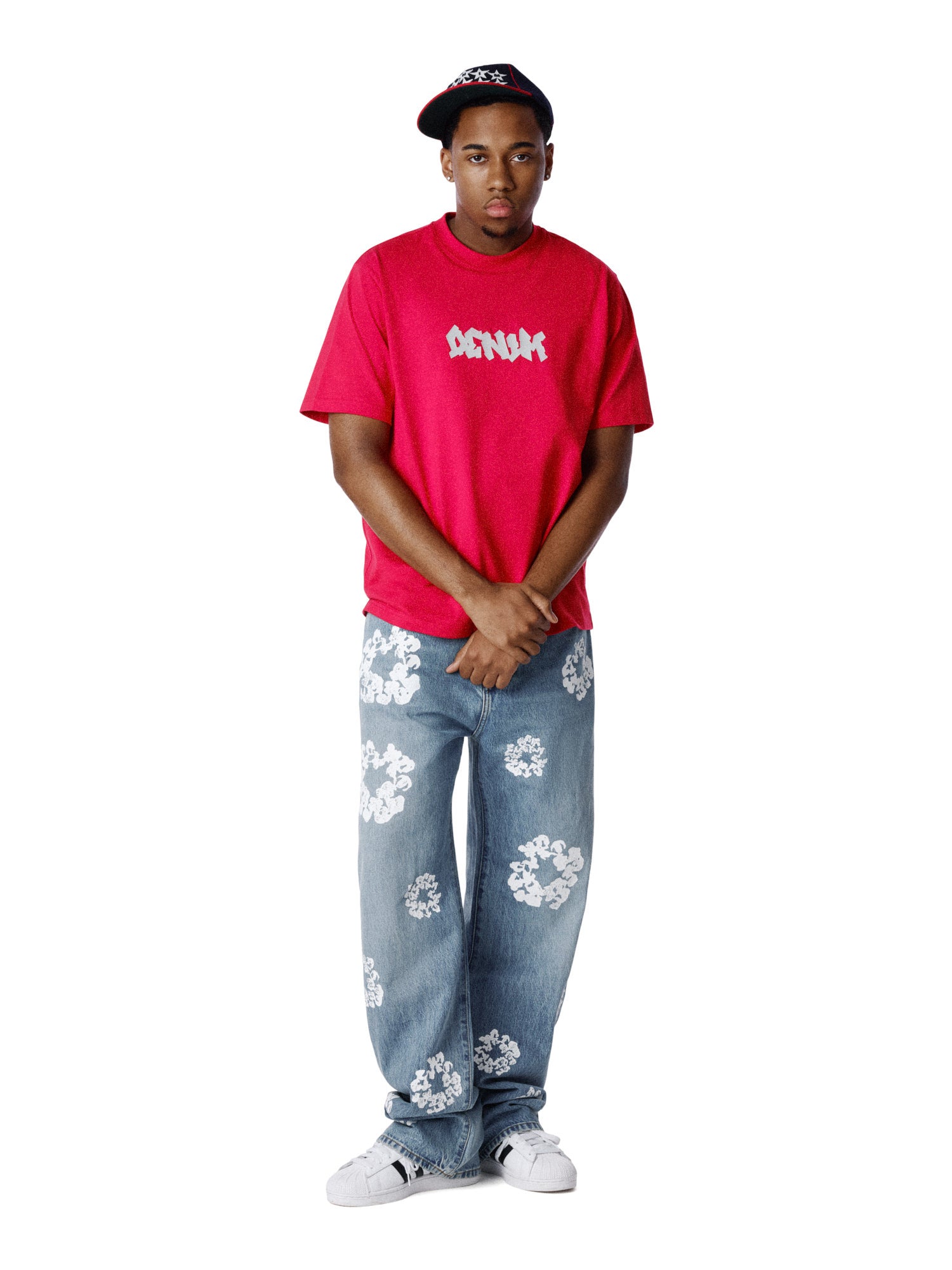 Handstyle Tee Red – DENIM TEARS