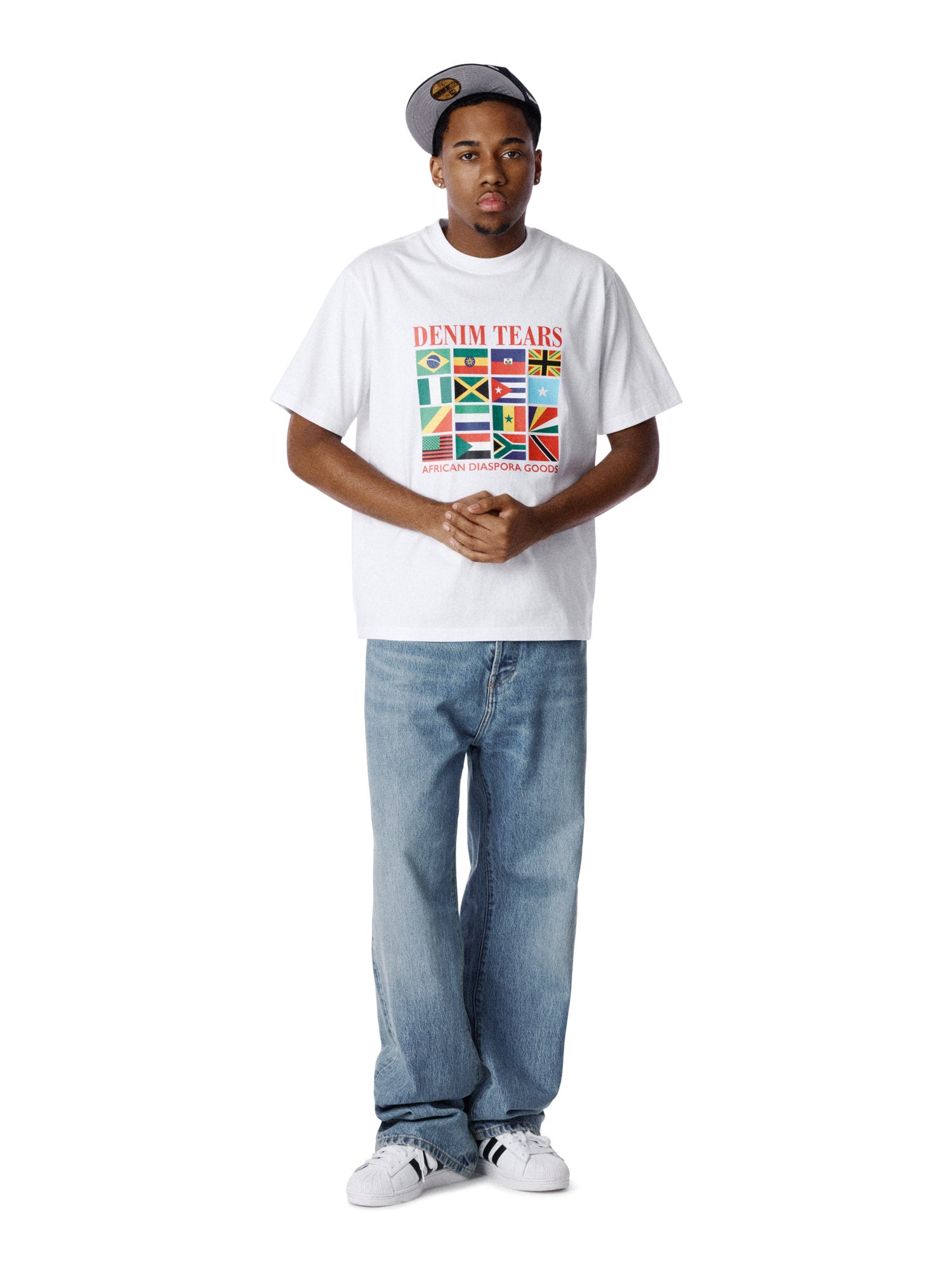 Diaspora Flags Tee White – DENIM TEARS