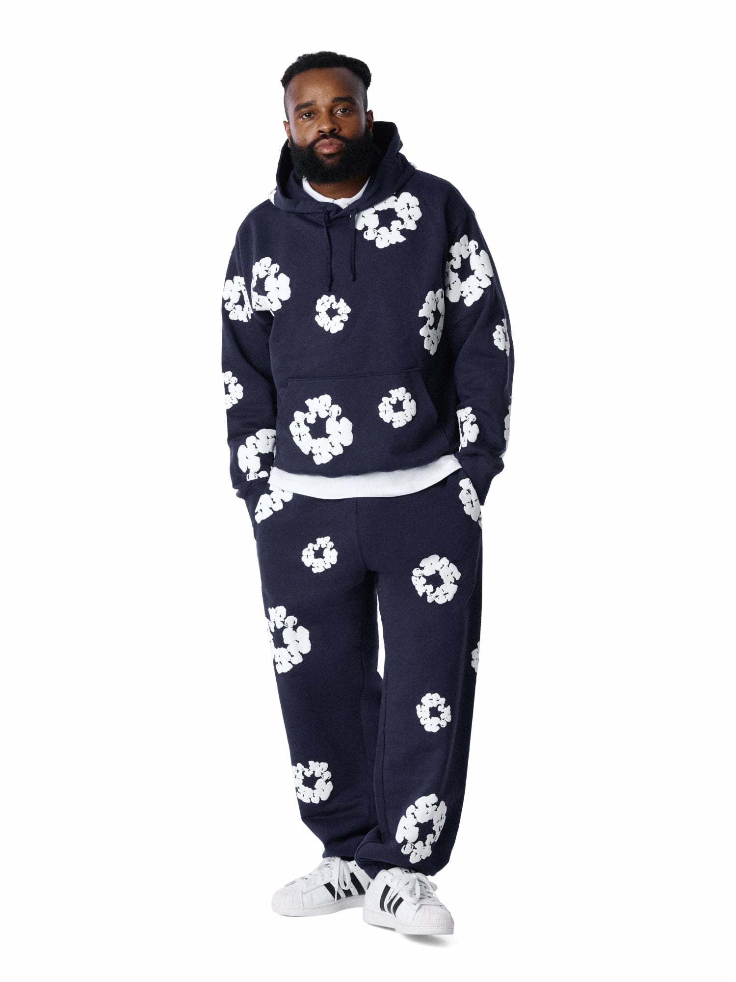 Cotton Wreath Sweatpants Black – DENIM TEARS