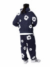 Cotton Wreath Sweatpants Navy