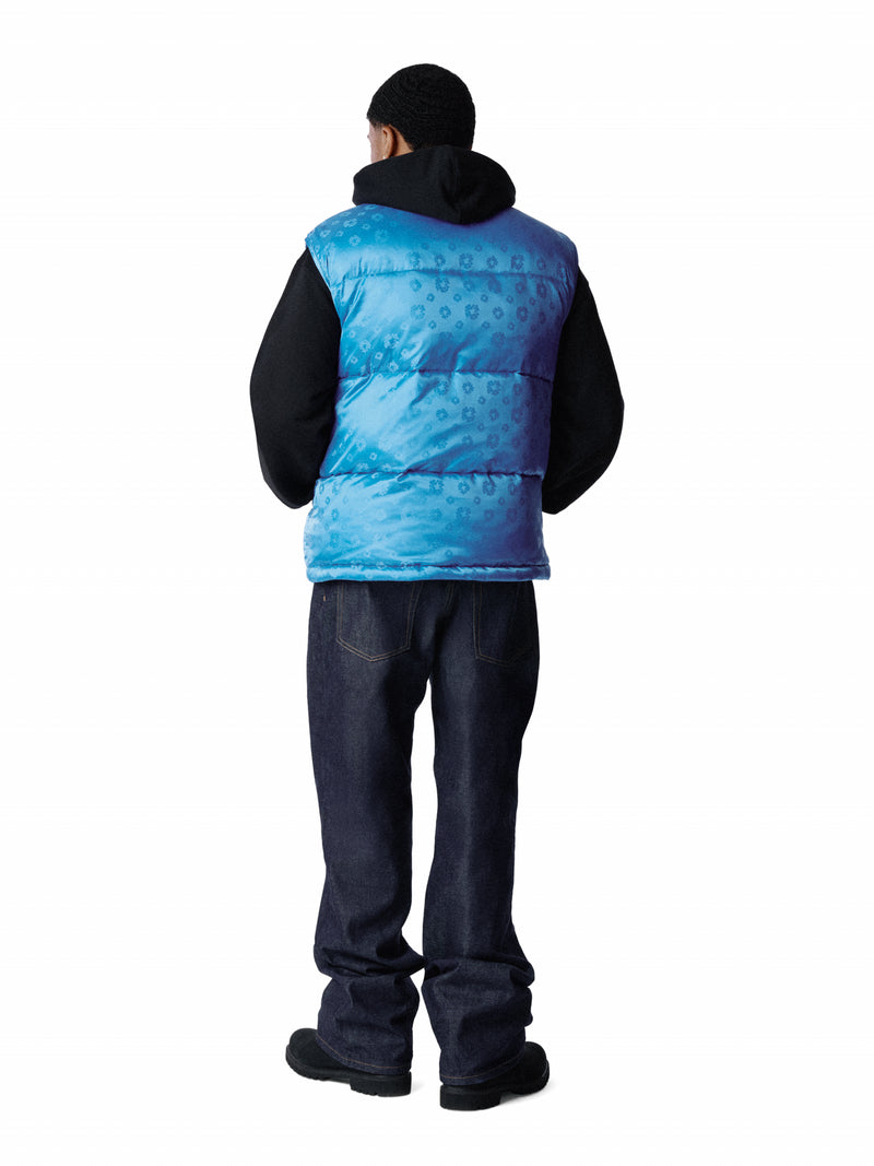 Jacquard Monogram Cotton Wreath Vest Blue