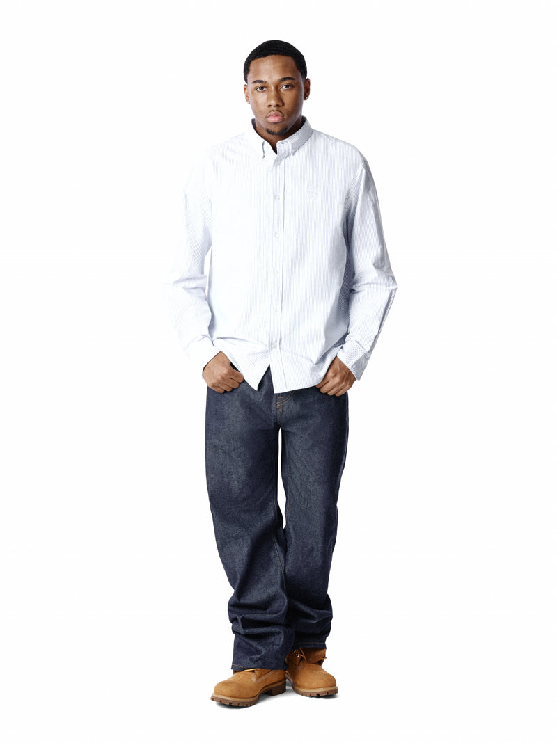 Peace Wreath Oxford Shirt Blue
