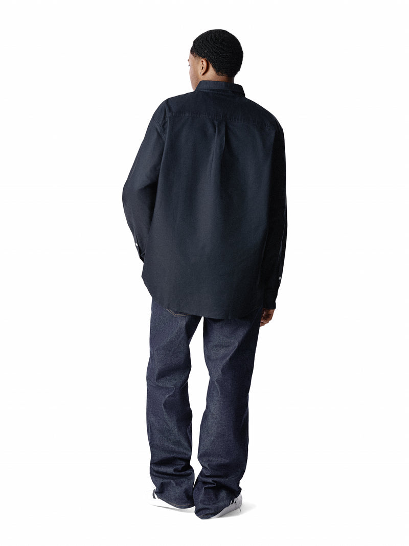 Peace Wreath Oxford Shirt Black
