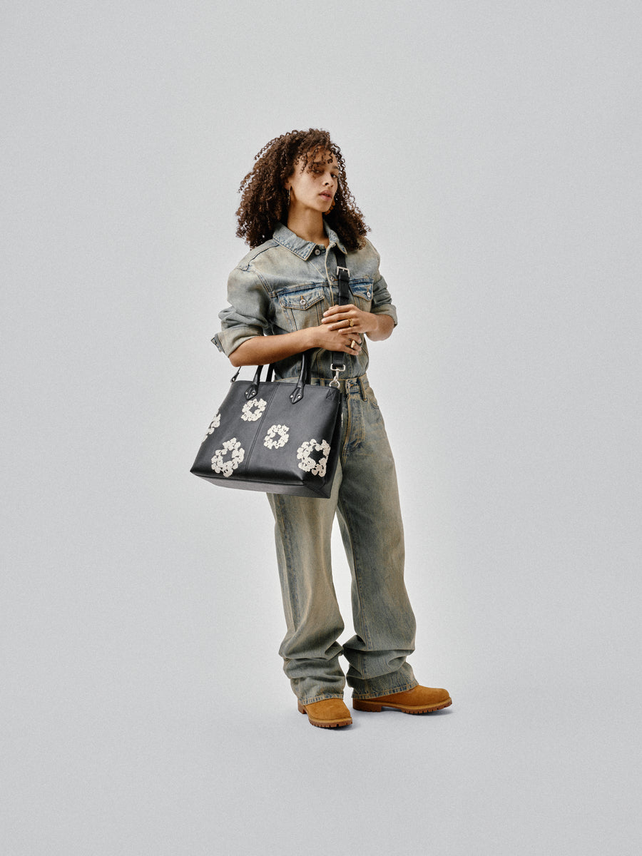 Cotton Wreath Leather Bag Large – DENIM TEARS