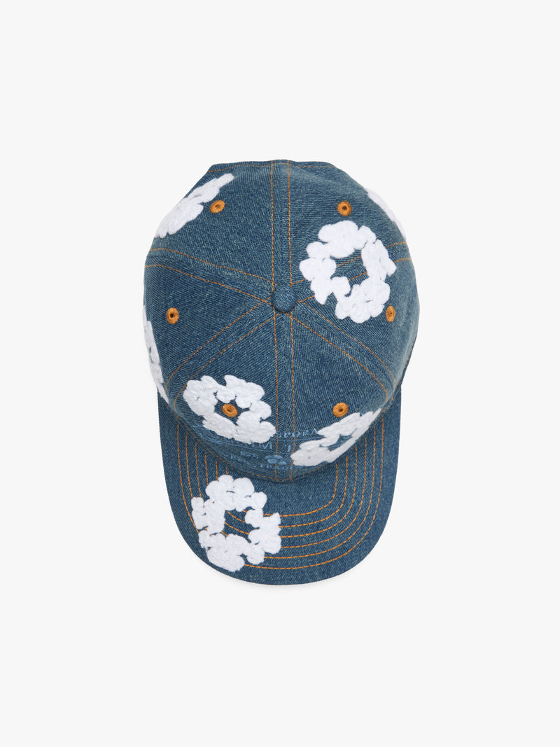 Denim Cotton Wreath Cap Light Wash