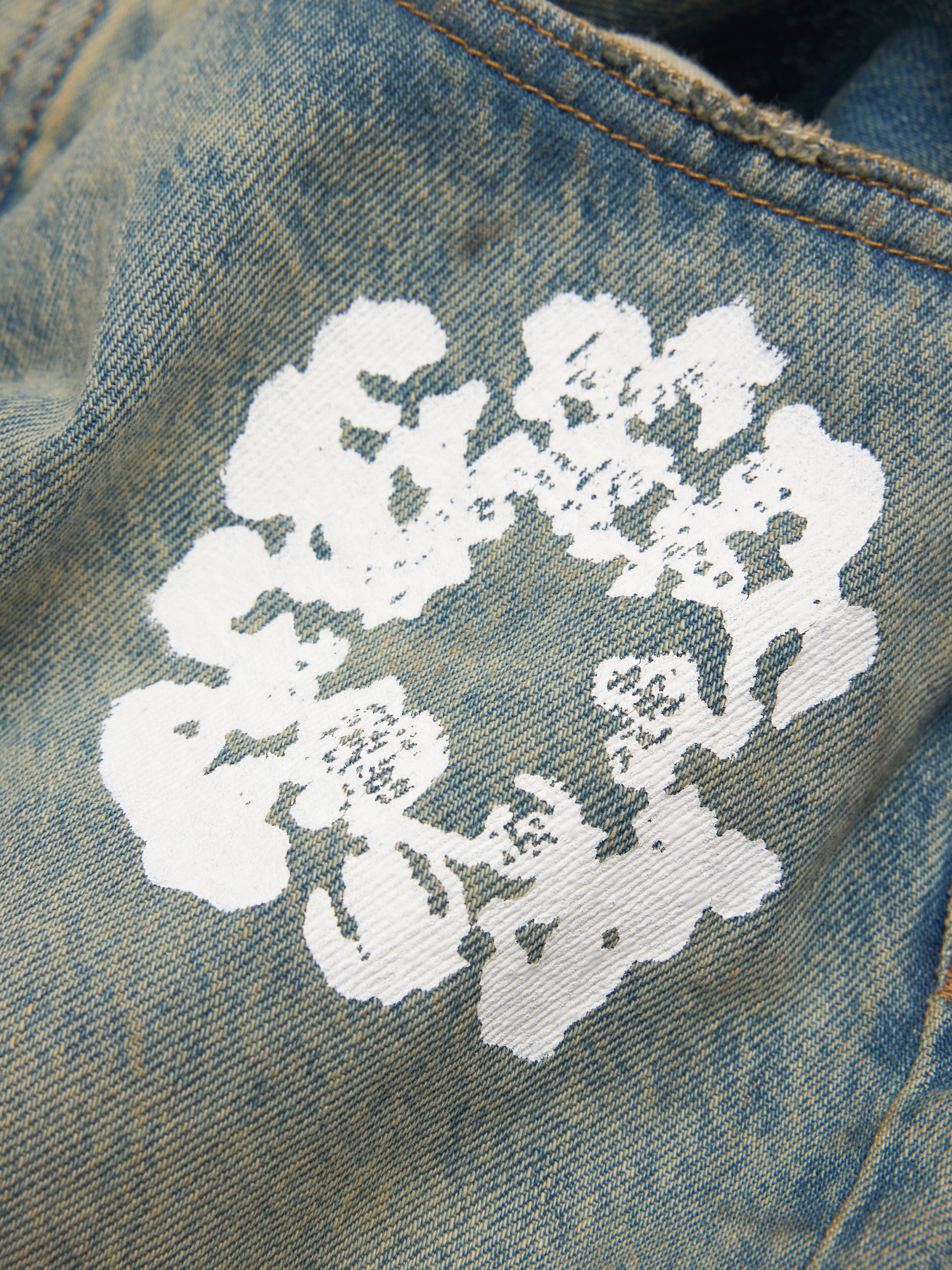 Baggy Cotton Wreath Denim Pant Dirty Wash – DENIM TEARS