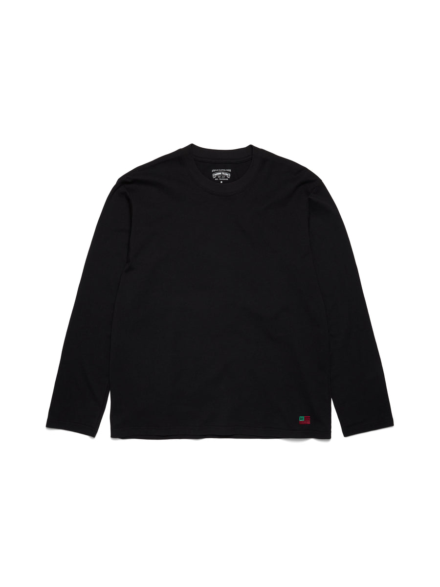 Denim Tears Logo Flag Long Sleeve Tee M！ DT Flag 3-Pack Long Sleeve Tee Black – DENIM TEARS