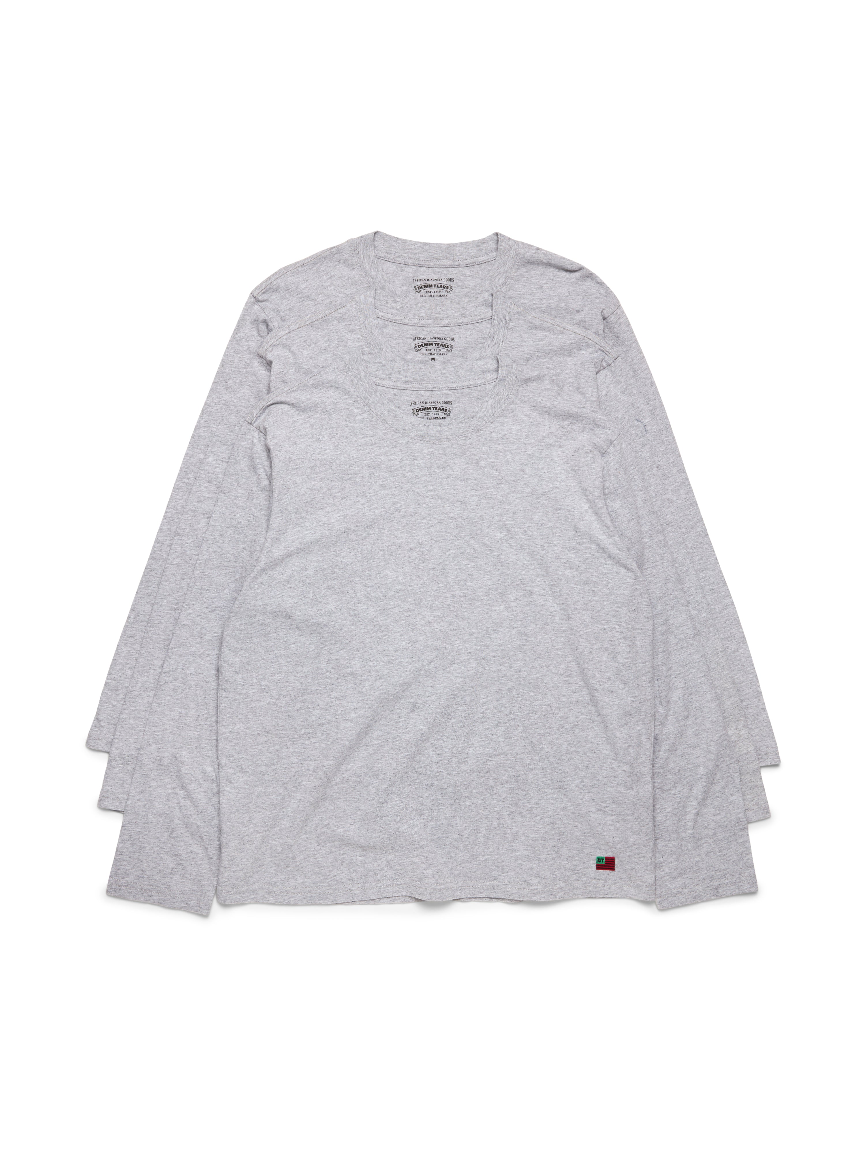 DT Flag 3-Pack Long Sleeve Tee Grey – DENIM TEARS