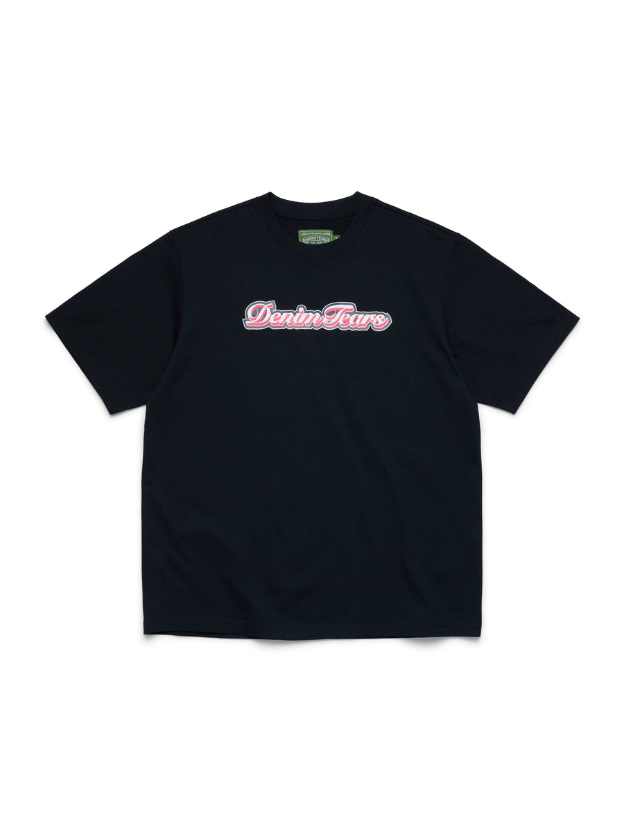 Hollis Font Tee Black – DENIM TEARS