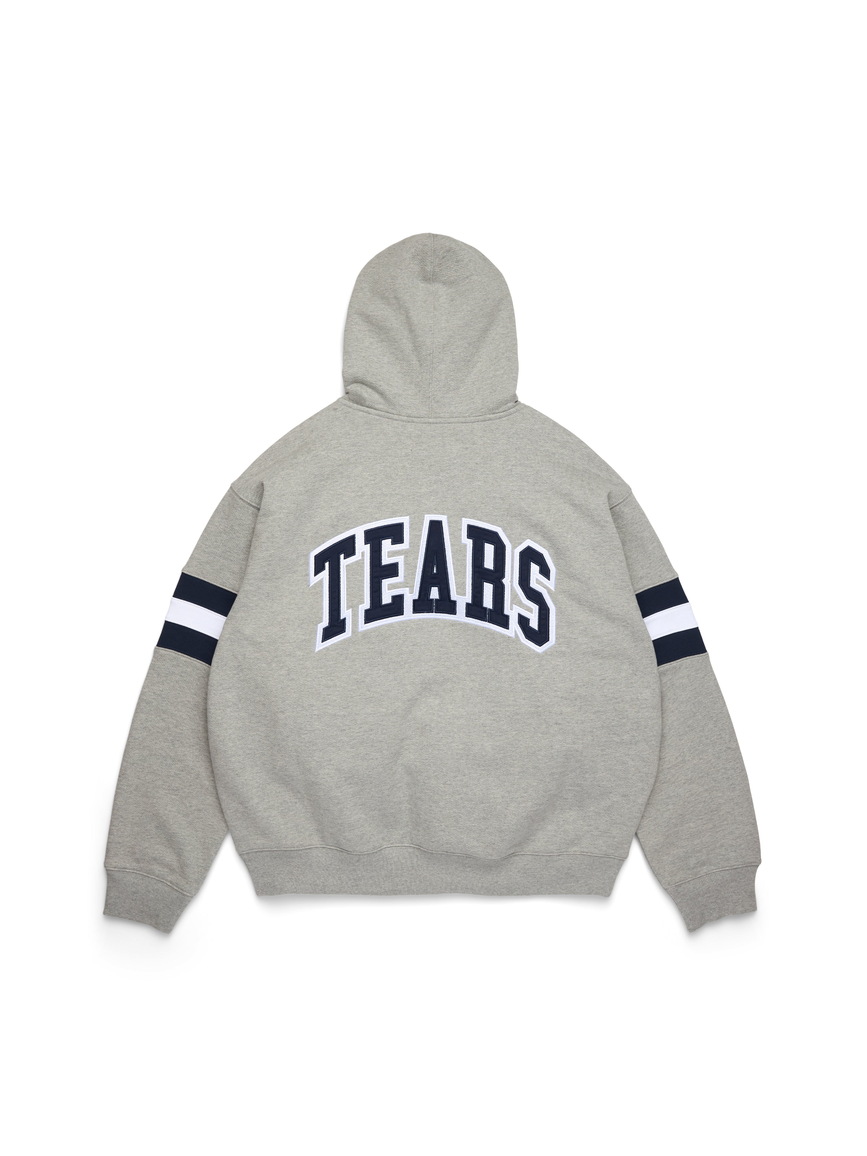 DT Stripe Zip Hoodie Grey – DENIM TEARS