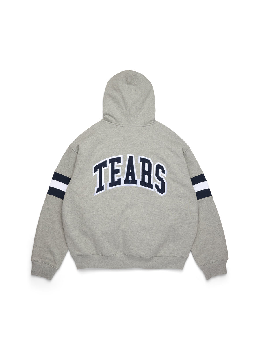 DT Stripe Zip Hoodie Grey – DENIM TEARS