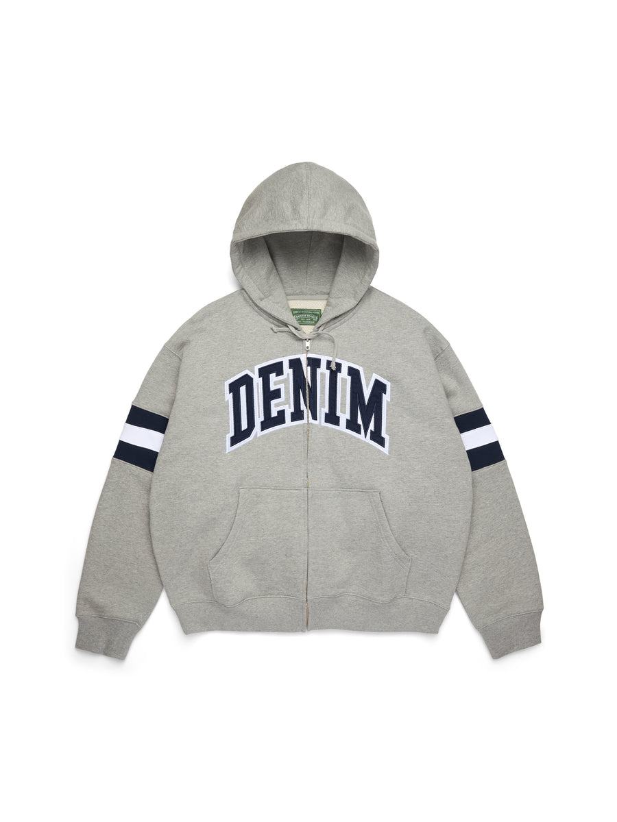 DT Stripe Zip Hoodie Grey – DENIM TEARS