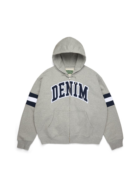 DT Stripe Zip Hoodie Grey – DENIM TEARS