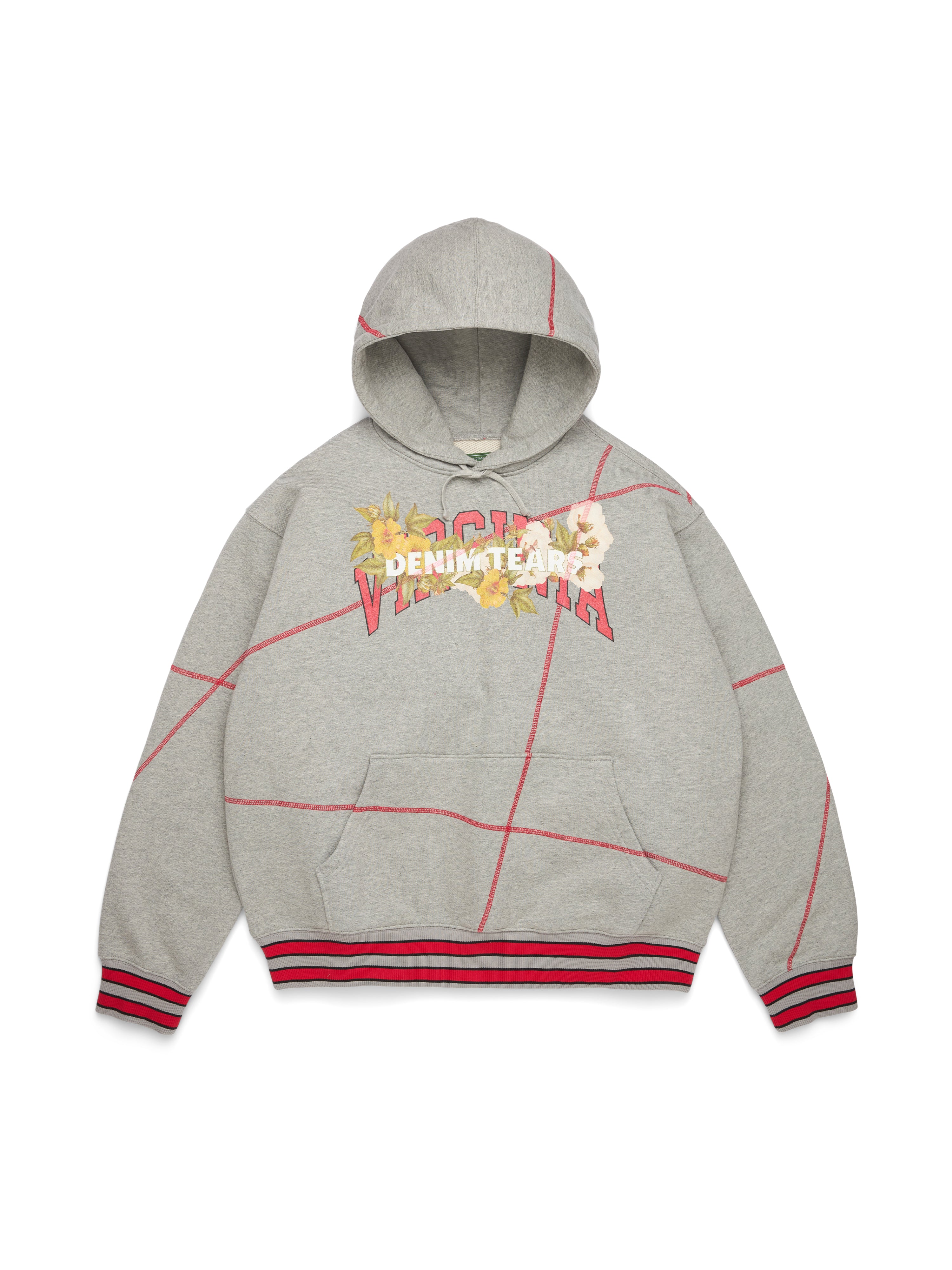 DT Virginia Overlock Stitch Hoodie Grey – DENIM TEARS