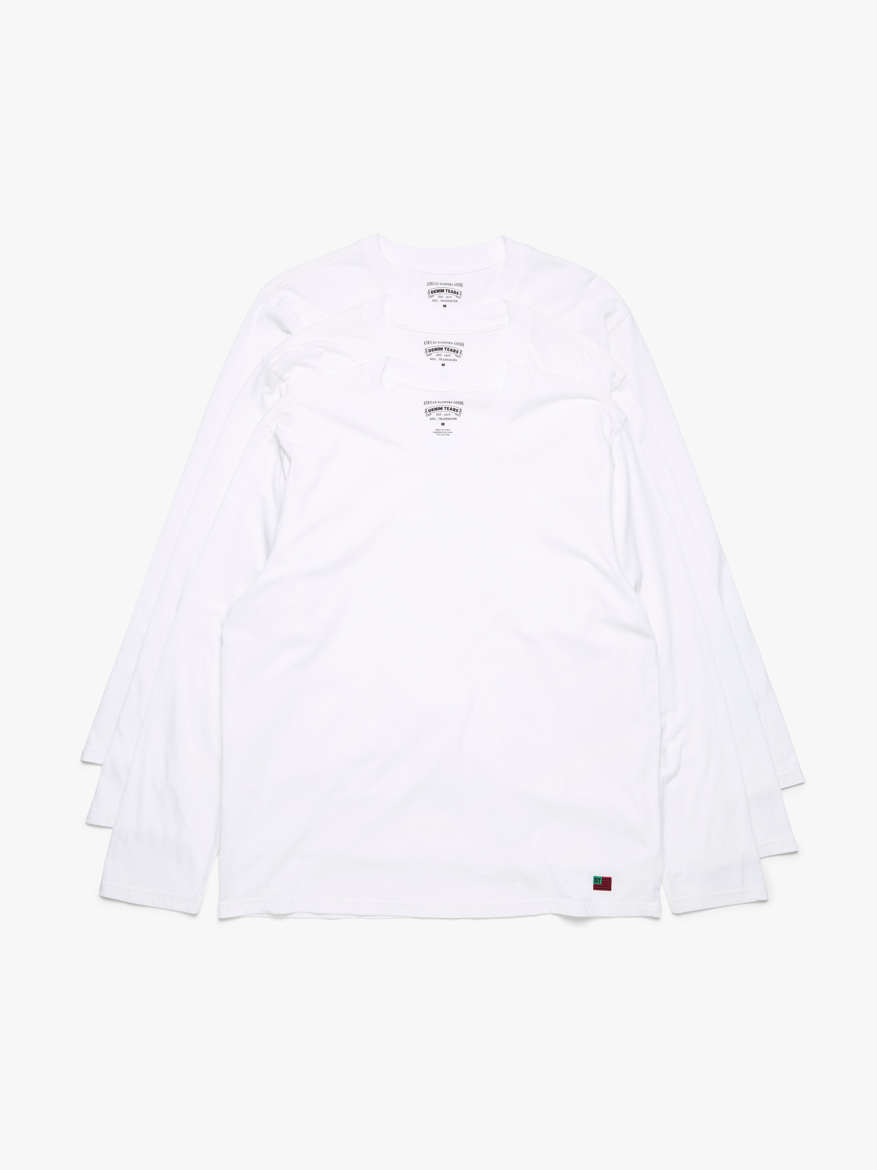 DT Flag 3-Pack Long Sleeve Tee Grey – DENIM TEARS