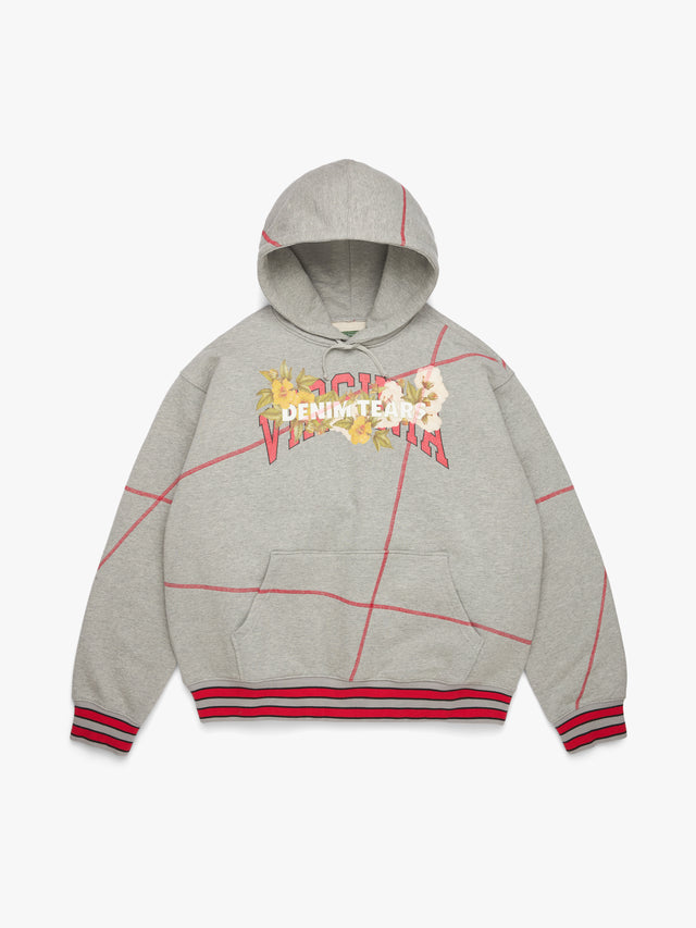 DT Virginia Overlock Stitch Hoodie Grey