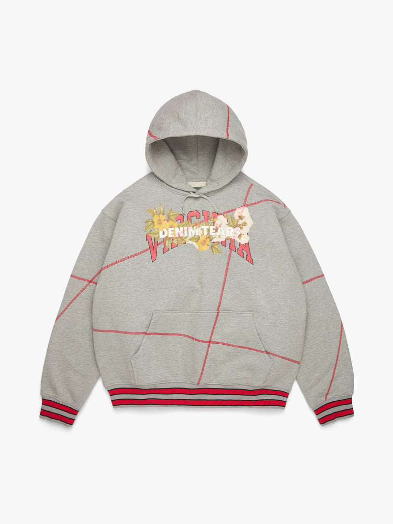 DT Virginia Overlock Stitch Hoodie Grey