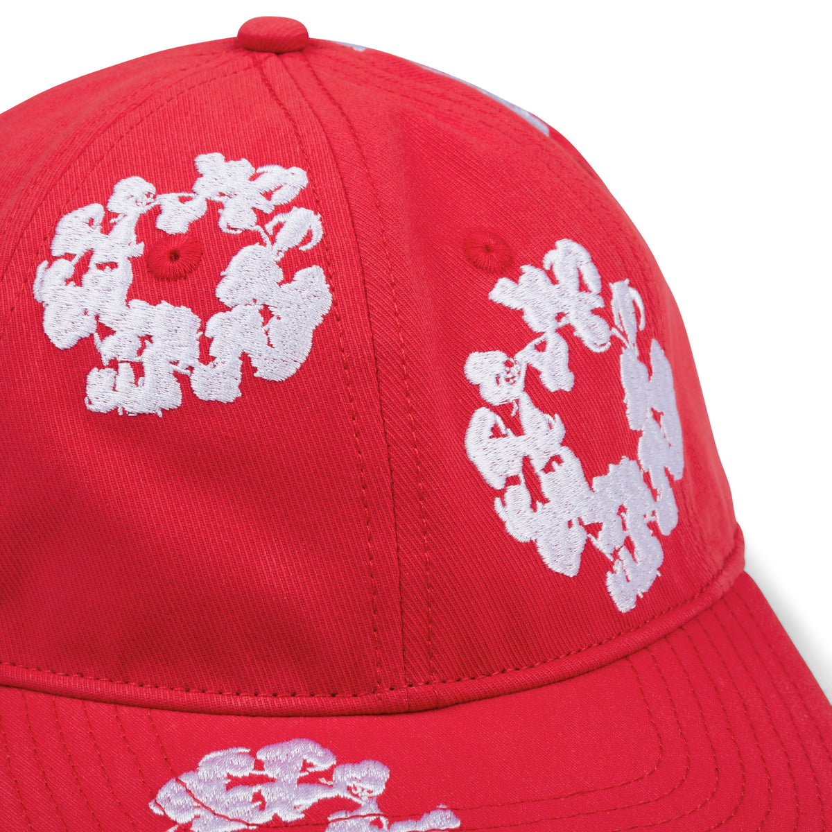 The Cotton Wreath Cap Red – DENIM TEARS