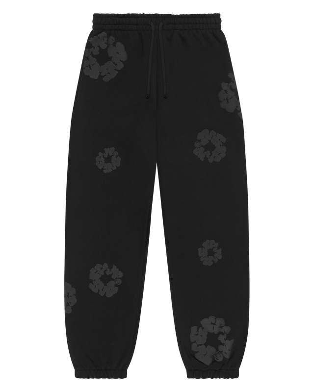 Mono Cotton Wreath Sweatpants Black