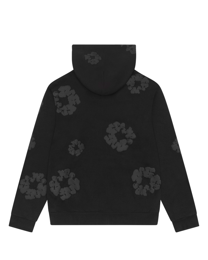 Mono Cotton Wreath Hoodie Black