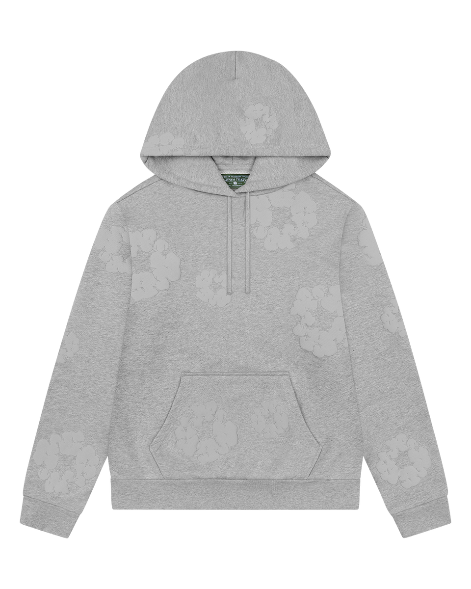 Mono Cotton Wreath Hoodie Grey – DENIM TEARS