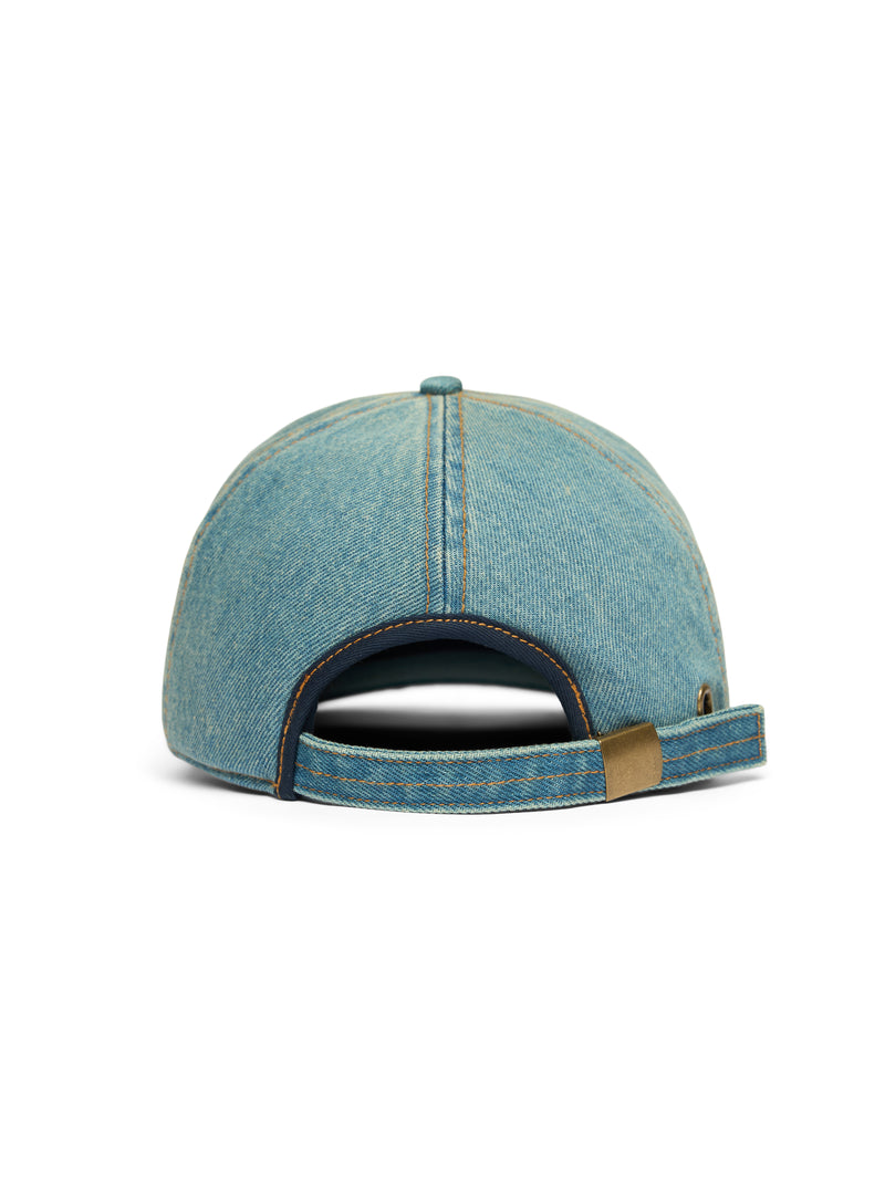 Embossed Denim Cap