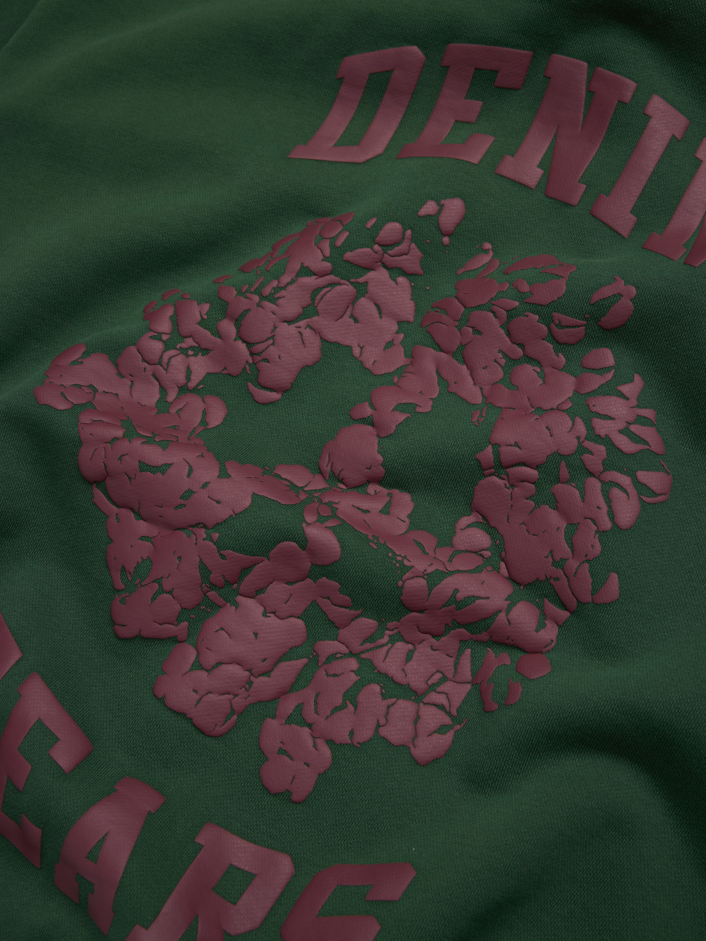 Denim U Paneled Zip Hoodie Green – DENIM TEARS