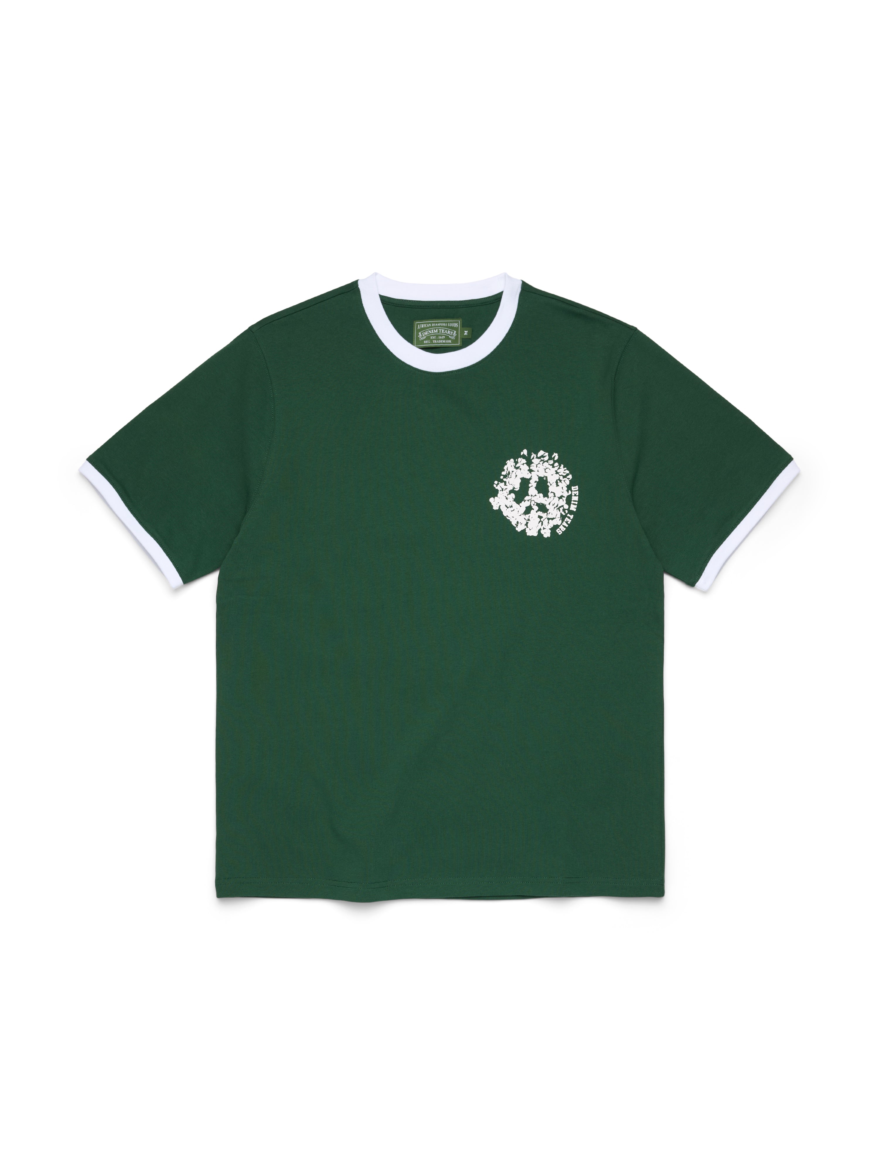 Denim U Ringer Tee Green – DENIM TEARS