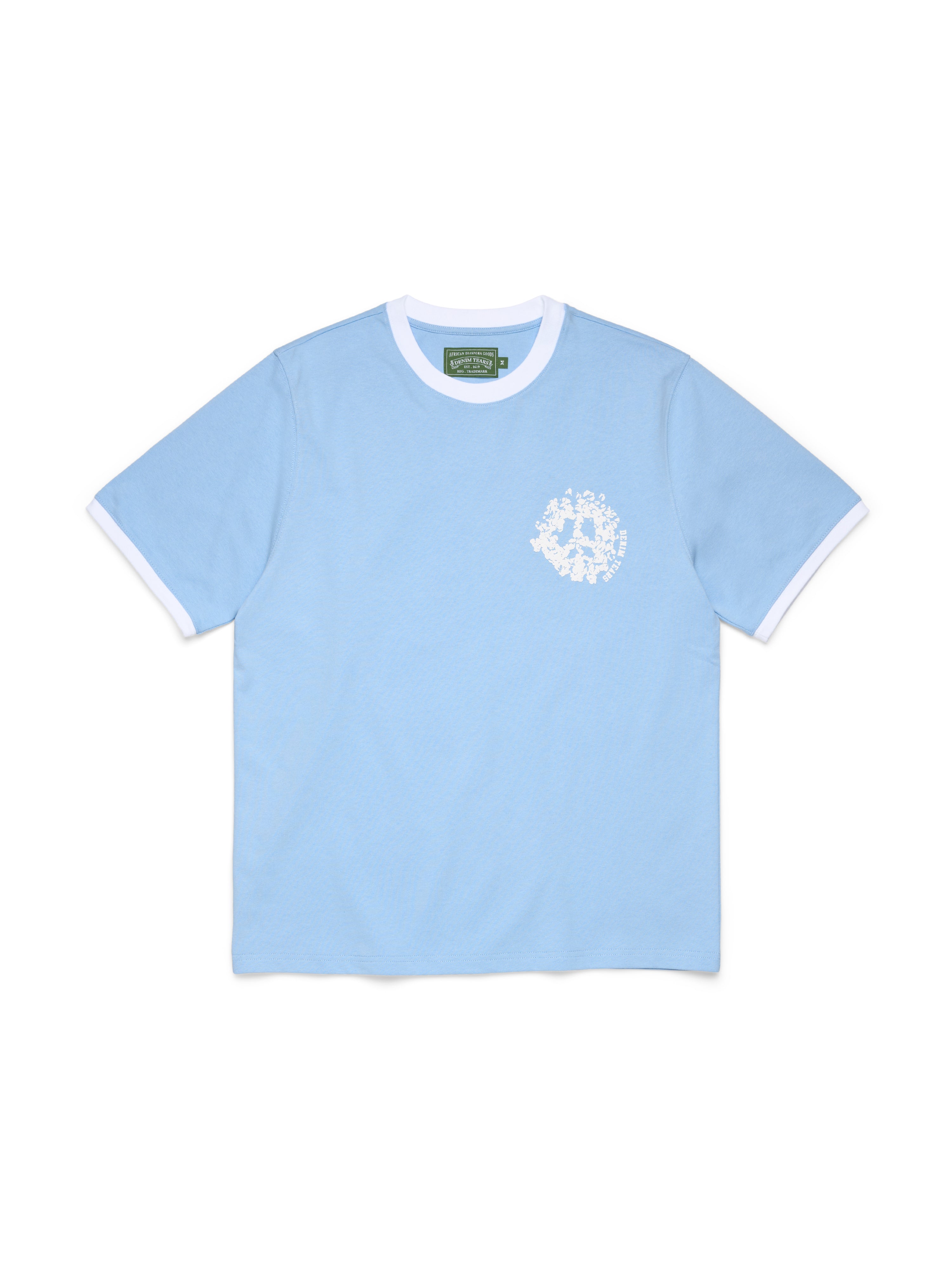 Denim U Ringer Tee Light Blue – DENIM TEARS
