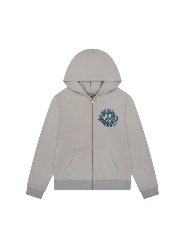 Denim University Zip Hoodie Grey