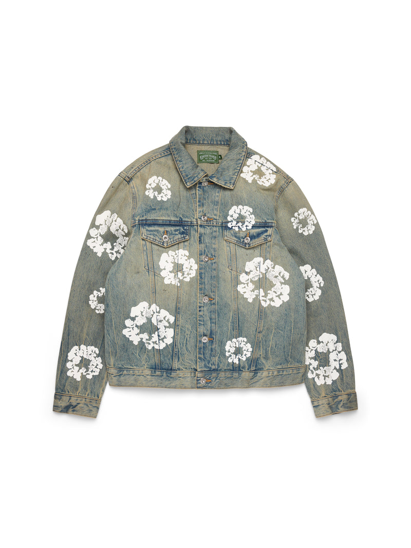 Cotton Wreath Denim Jacket Dirty Wash