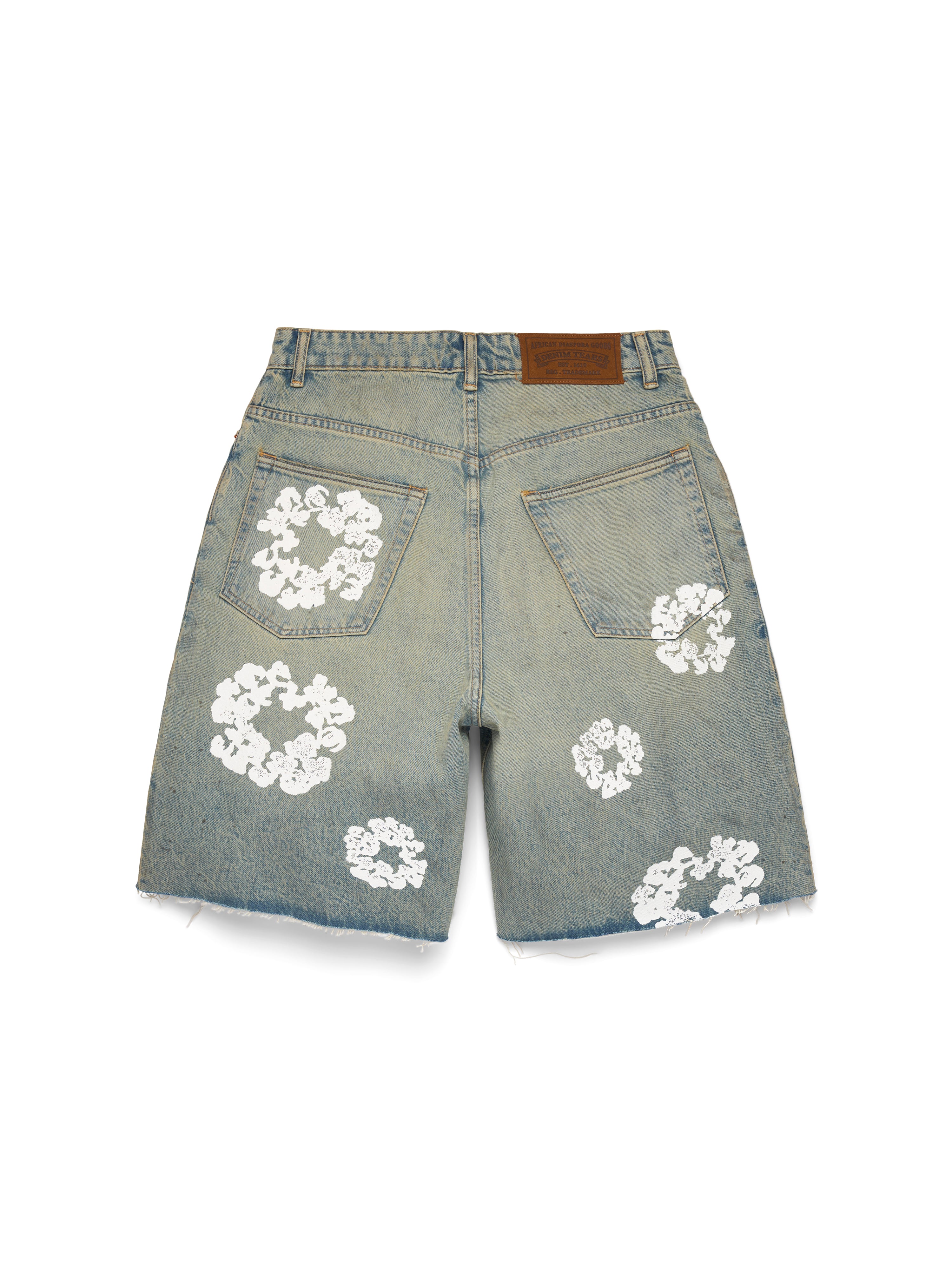 Dirty Wash Cotton Wreath Denim Short – DENIM TEARS