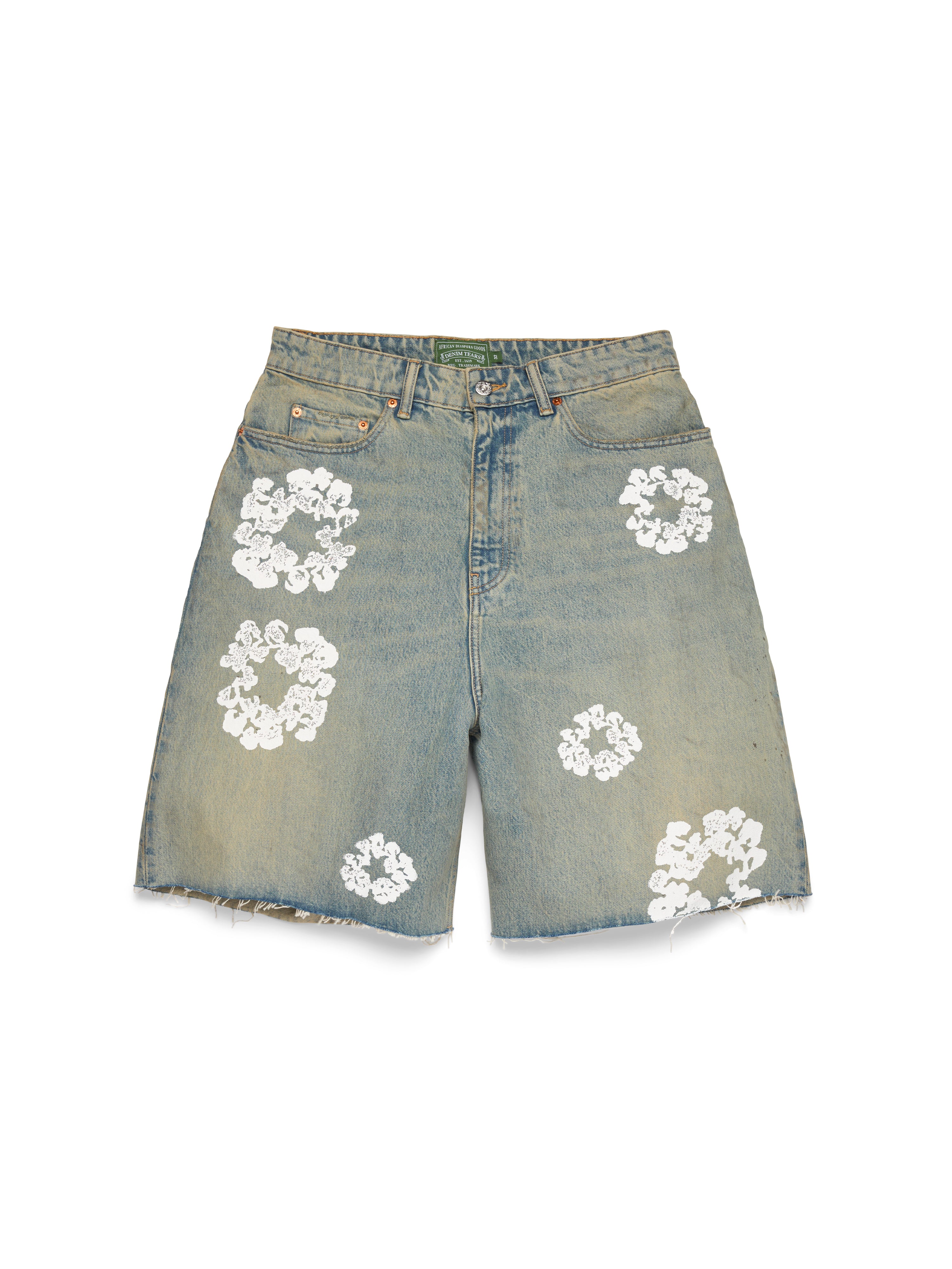パンツ DENIM TEARS Cotton Wreath Short Denim L Dirty Wash Cotton Wreath Denim Short – DENIM TEARS