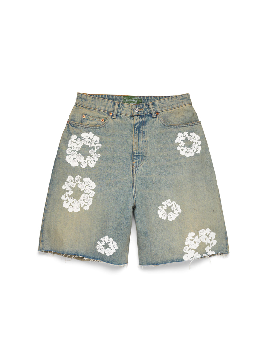 Denim Tears コットンウィズ ショーツ XL Dirty Wash Cotton Wreath Denim Short – DENIM TEARS