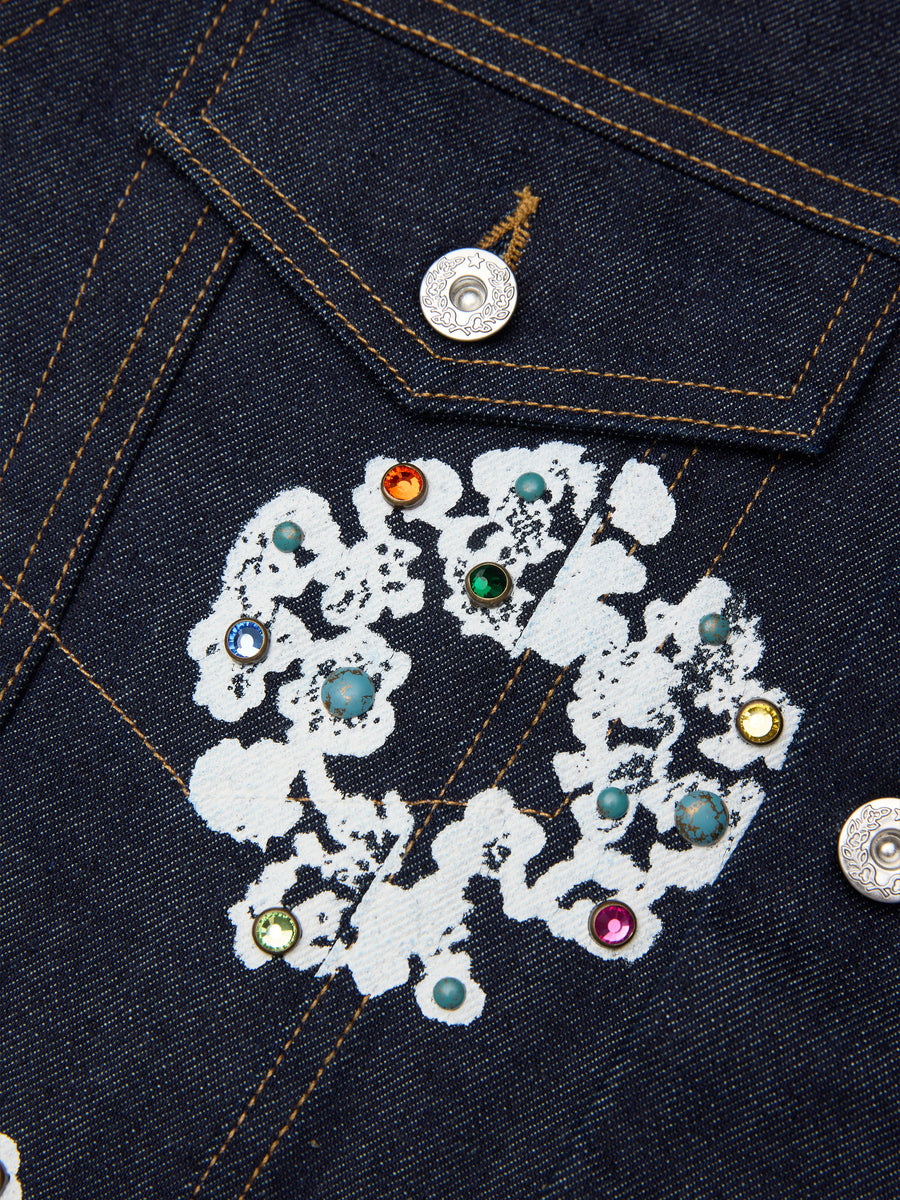 Studded Cotton Wreath Denim Jacket Selvedge – DENIM TEARS