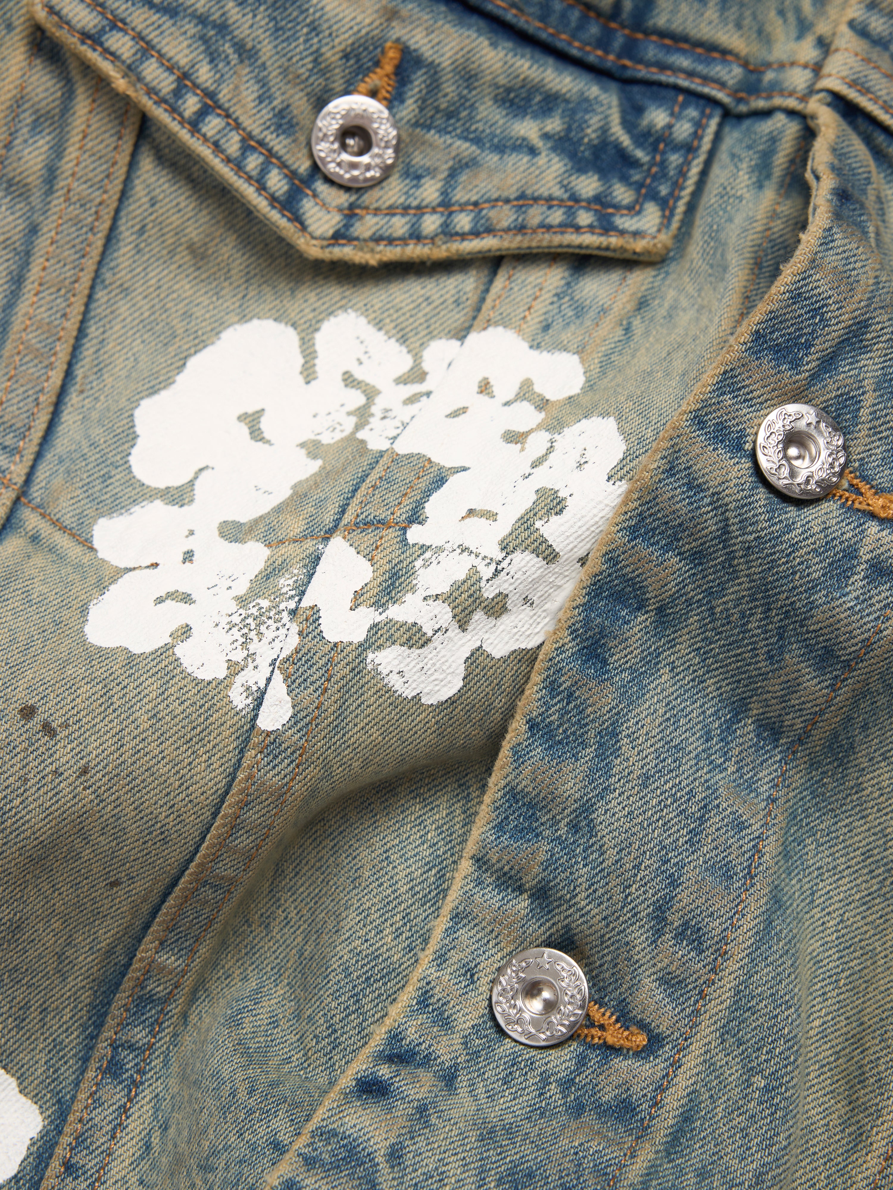 Cotton Wreath Denim Jacket Dirty Wash – DENIM TEARS