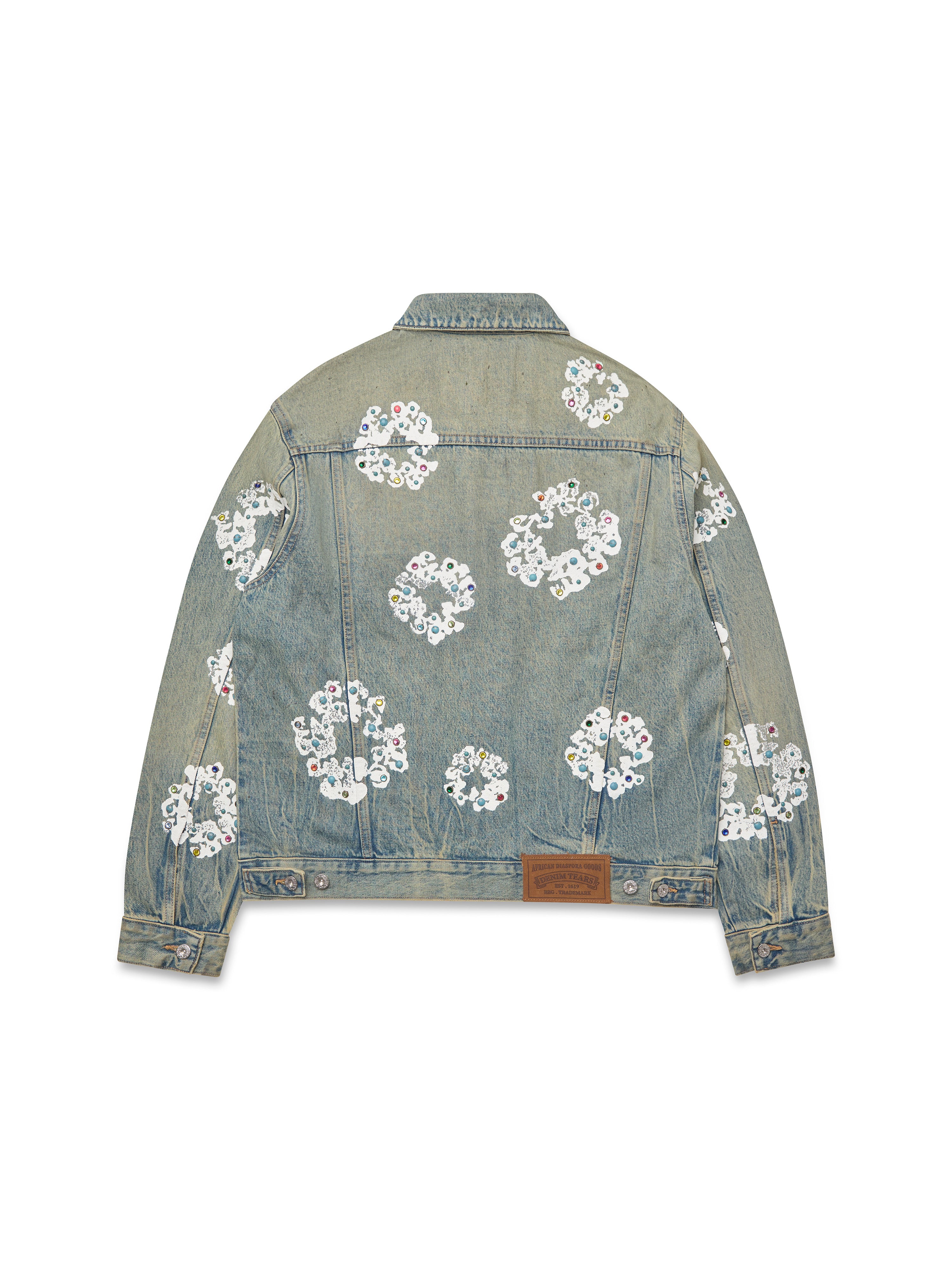 ジャケット・アウター Denim Tears COTTON WREATH DENIM JACKET Studded Cotton Wreath Denim Jacket Dirty Wash – DENIM TEARS