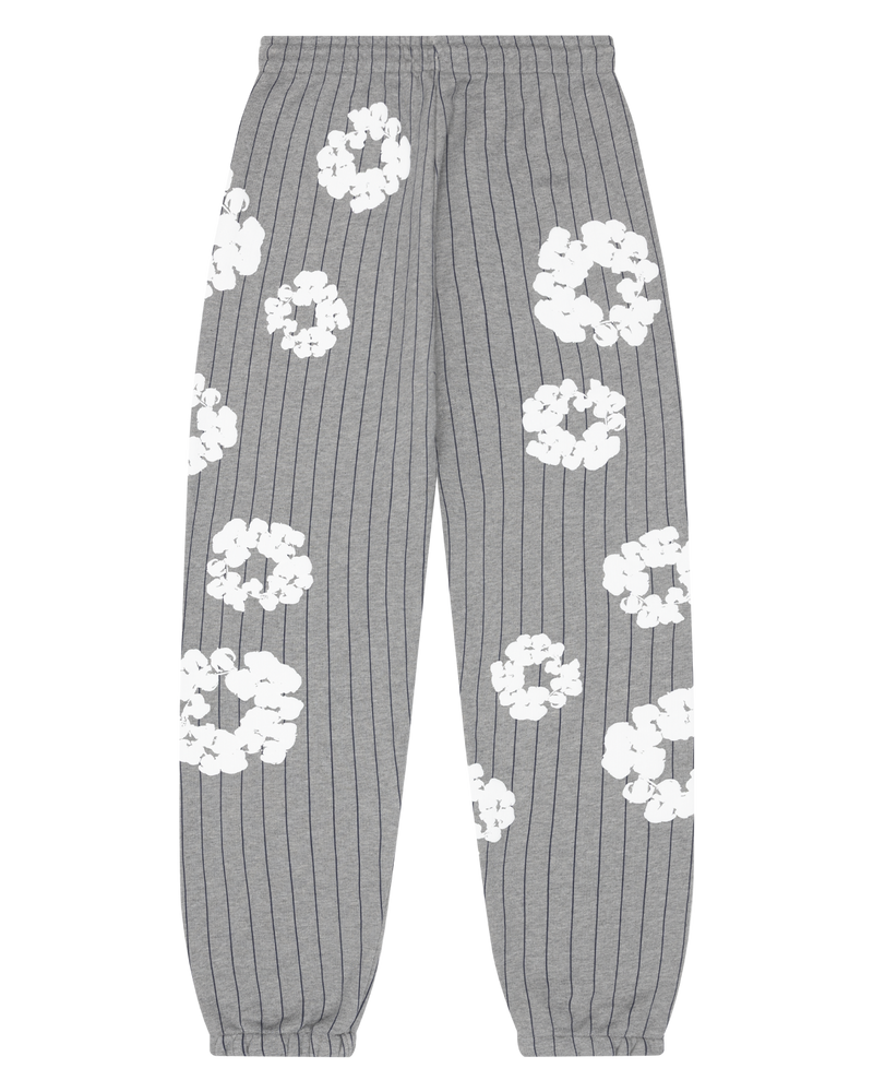 Pinstripe Wreath Sweatpants Grey