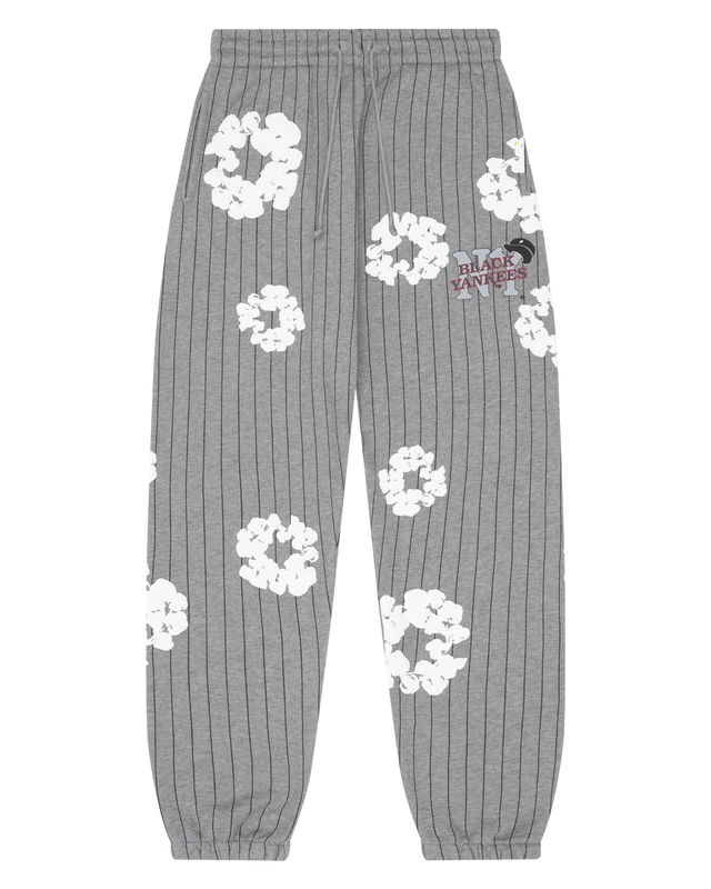 Pinstripe Wreath Sweatpants Grey