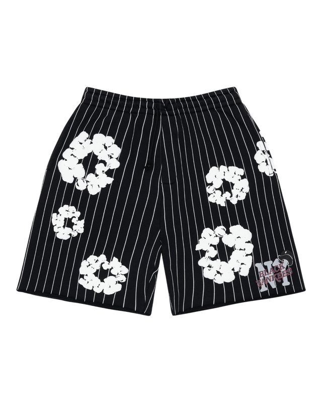Pinstripe Wreath Sweatshorts Black