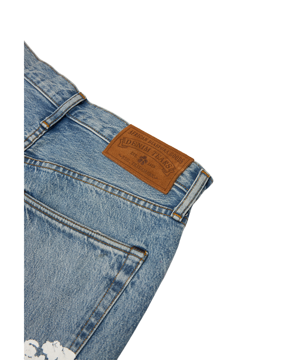 Baggy Cotton Wreath Denim Pant Light Wash – DENIM TEARS